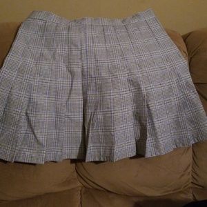 Plaid Pleated Skirt
